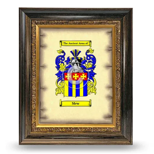 Mew Coat of Arms Framed - Heirloom
