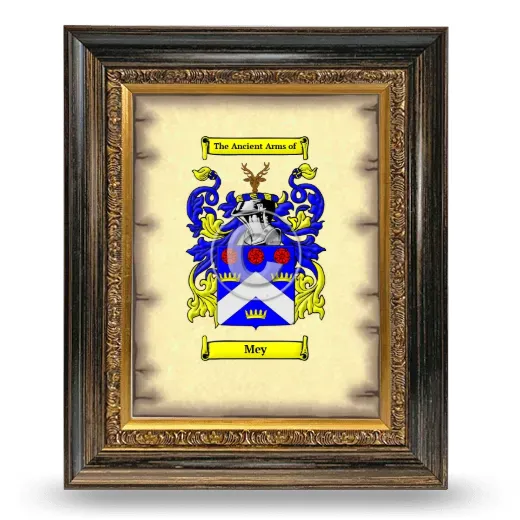 Mey Coat of Arms Framed - Heirloom