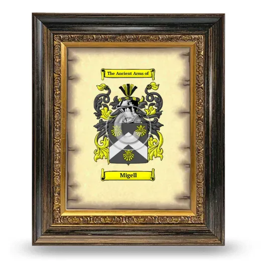 Migell Coat of Arms Framed - Heirloom