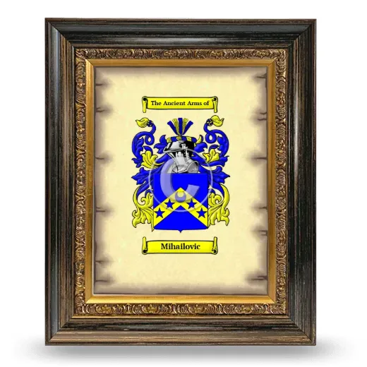 Mihailovic Coat of Arms Framed - Heirloom