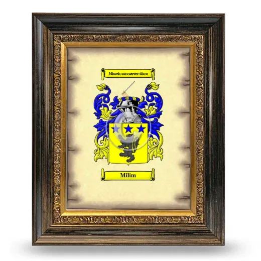 Milim Coat of Arms Framed - Heirloom