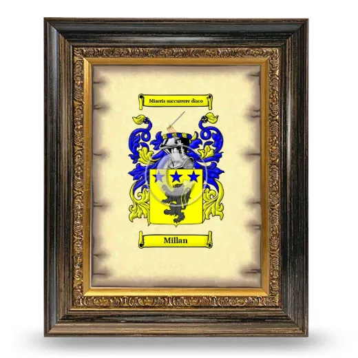 Millan Coat of Arms Framed - Heirloom