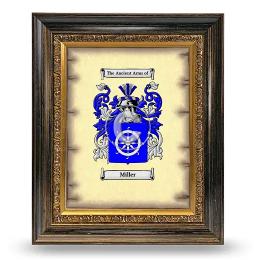 Miller Coat of Arms Framed - Heirloom