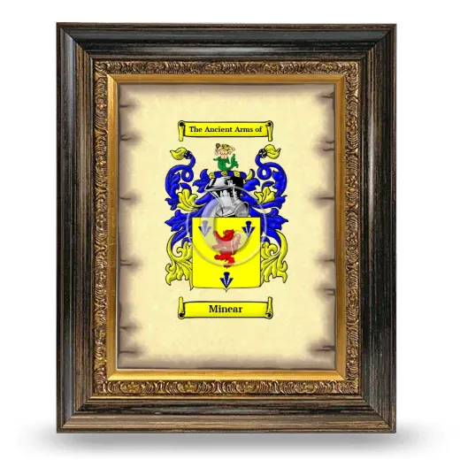 Minear Coat of Arms Framed - Heirloom