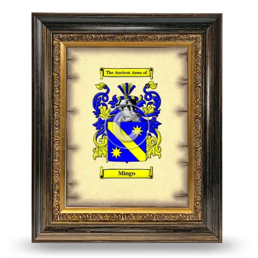 Mingo Coat of Arms Framed - Heirloom