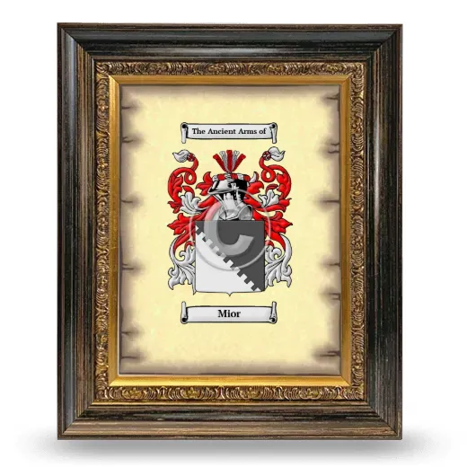 Mior Coat of Arms Framed - Heirloom