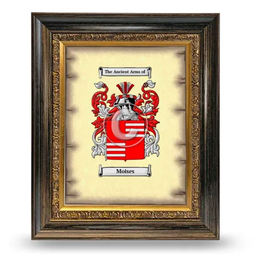 Moises Coat of Arms Framed - Heirloom