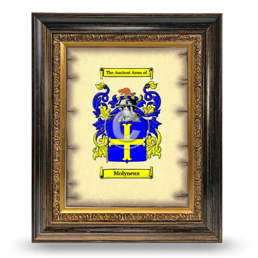 Molyneux Coat of Arms Framed - Heirloom