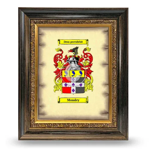 Mondey Coat of Arms Framed - Heirloom