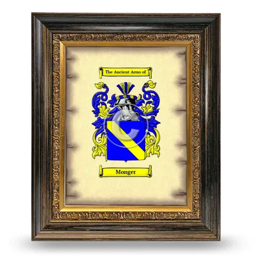 Monger Coat of Arms Framed - Heirloom