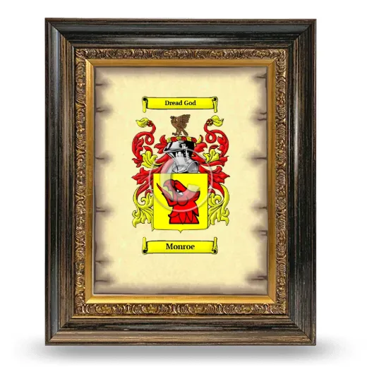Monroe Coat of Arms Framed - Heirloom