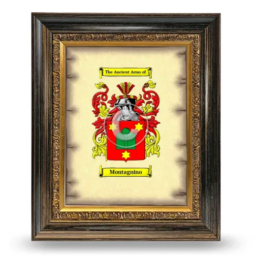 Montagnino Coat of Arms Framed - Heirloom