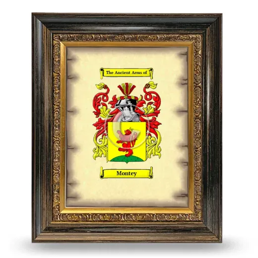Montey Coat of Arms Framed - Heirloom