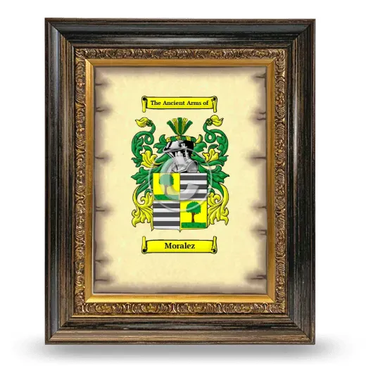 Moralez Coat of Arms Framed - Heirloom