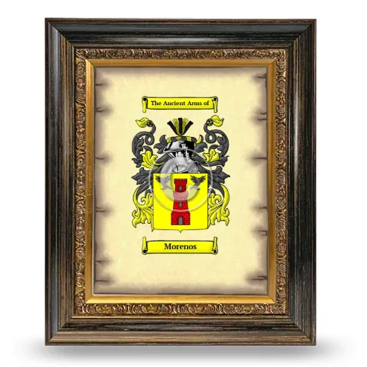 Morenos Coat of Arms Framed - Heirloom