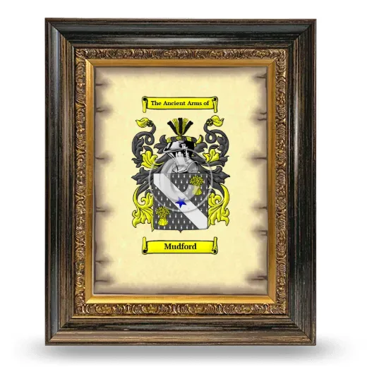 Mudford Coat of Arms Framed - Heirloom
