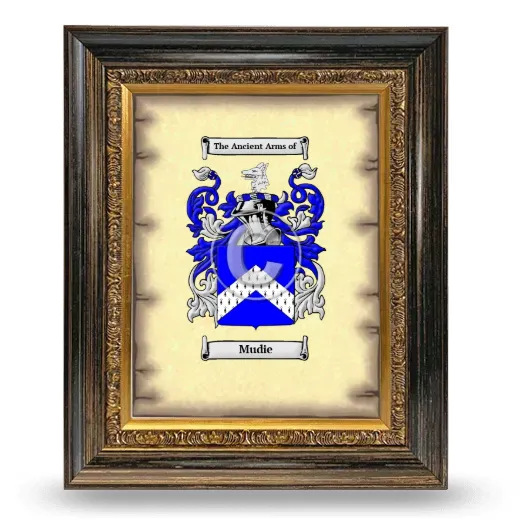 Mudie Coat of Arms Framed - Heirloom