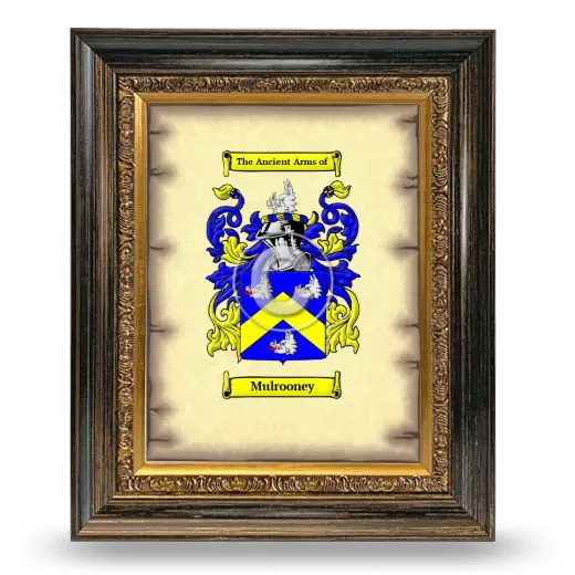 Mulrooney Coat of Arms Framed - Heirloom