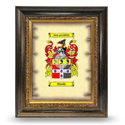 Mundy Coat of Arms Framed - Heirloom