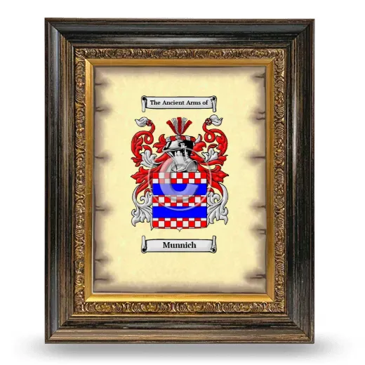 Munnich Coat of Arms Framed - Heirloom