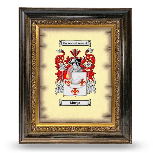 Murga Coat of Arms Framed - Heirloom