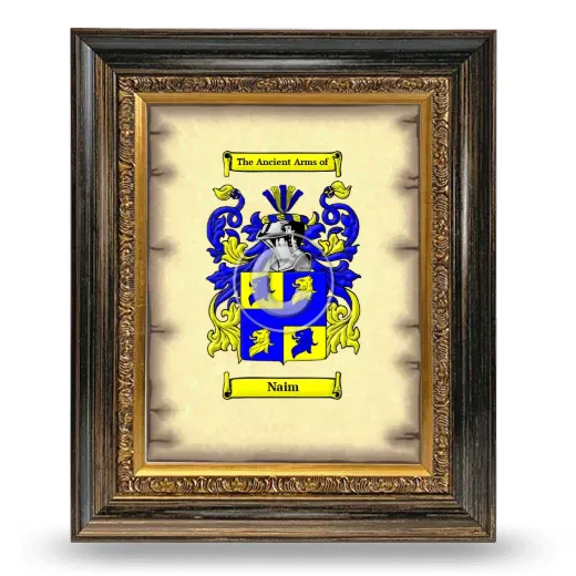 Naim Coat of Arms Framed - Heirloom