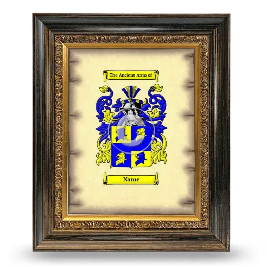 Name Coat of Arms Framed - Heirloom