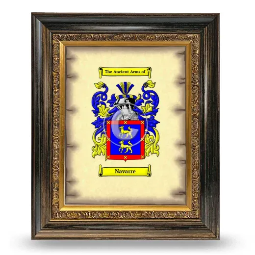Navarre Coat of Arms Framed - Heirloom