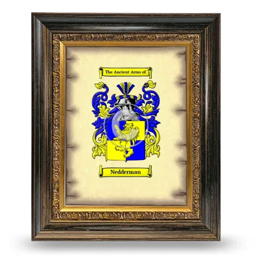 Nedderman Coat of Arms Framed - Heirloom