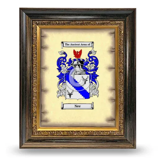 Nee Coat of Arms Framed - Heirloom