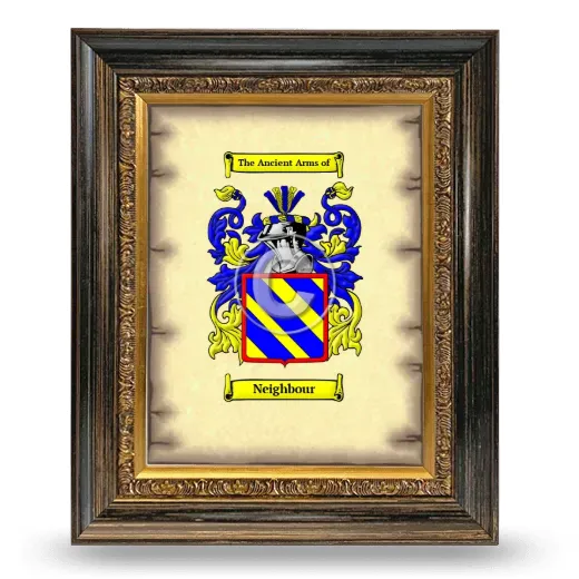 Neighbour Coat of Arms Framed - Heirloom