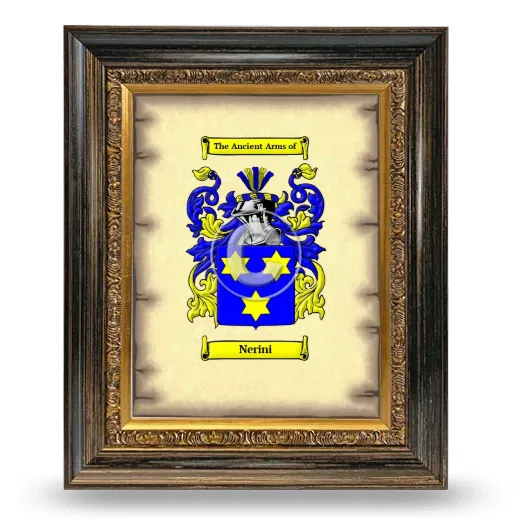 Nerini Coat of Arms Framed - Heirloom