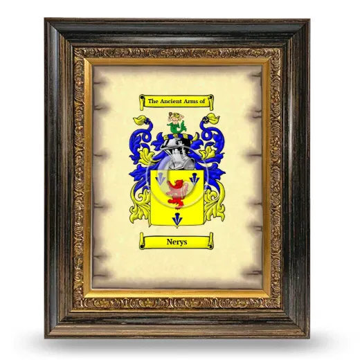 Nerys Coat of Arms Framed - Heirloom