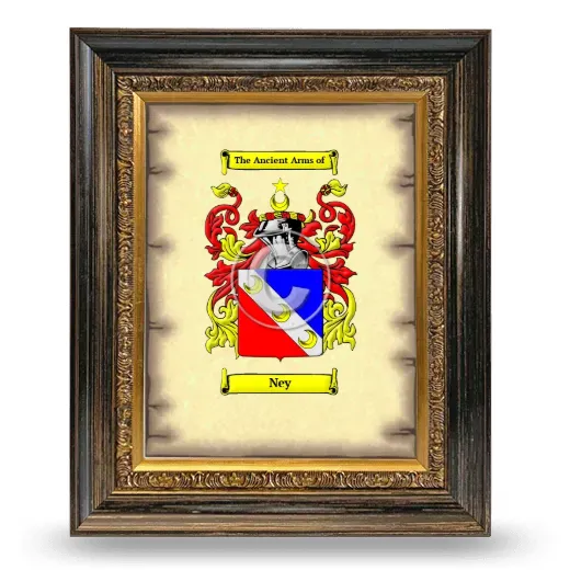 Ney Coat of Arms Framed - Heirloom