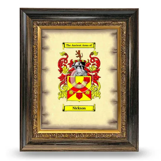 Nickson Coat of Arms Framed - Heirloom