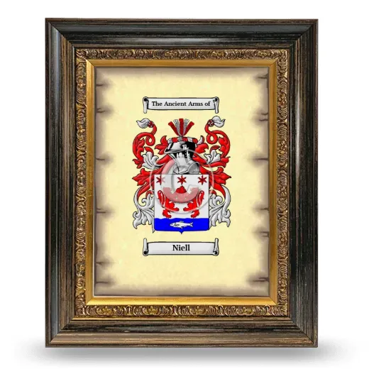 Niell Coat of Arms Framed - Heirloom