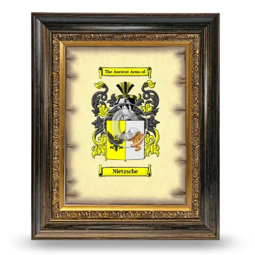 Nietzsche Coat of Arms Framed - Heirloom