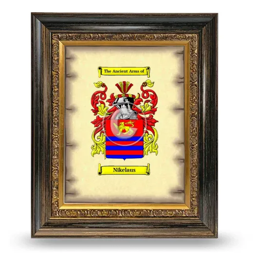 Nikelaus Coat of Arms Framed - Heirloom