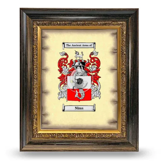 Nims Coat of Arms Framed - Heirloom