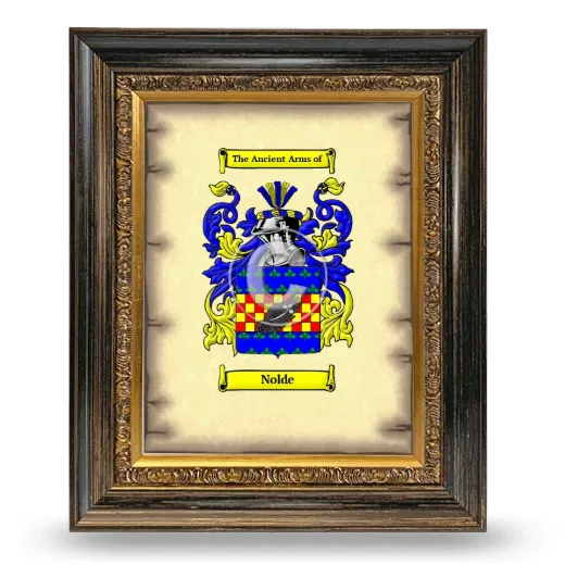 Nolde Coat of Arms Framed - Heirloom