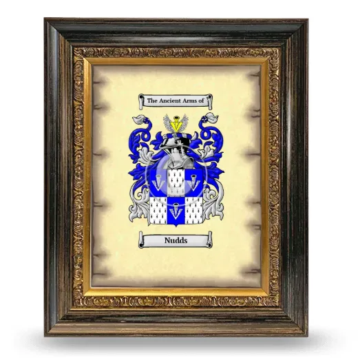Nudds Coat of Arms Framed - Heirloom