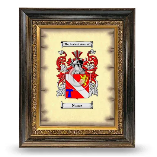 Nunez Coat of Arms Framed - Heirloom