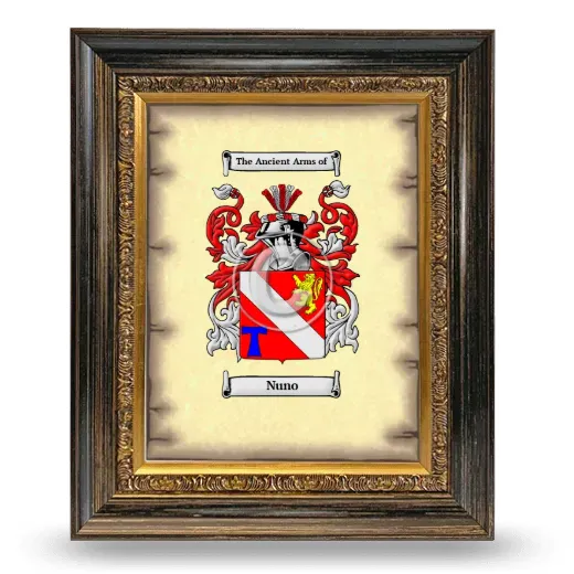 Nuno Coat of Arms Framed - Heirloom