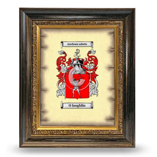 O laughlin Coat of Arms Framed - Heirloom