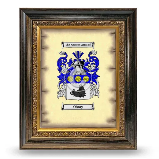 Obray Coat of Arms Framed - Heirloom