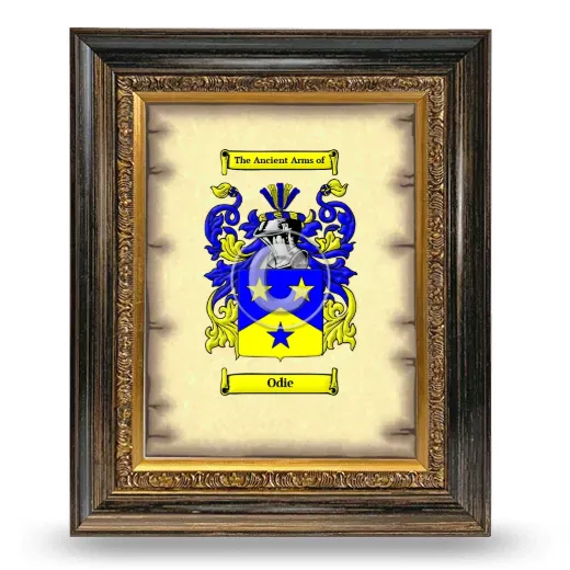 Odie Coat of Arms Framed - Heirloom