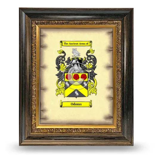 Odoms Coat of Arms Framed - Heirloom