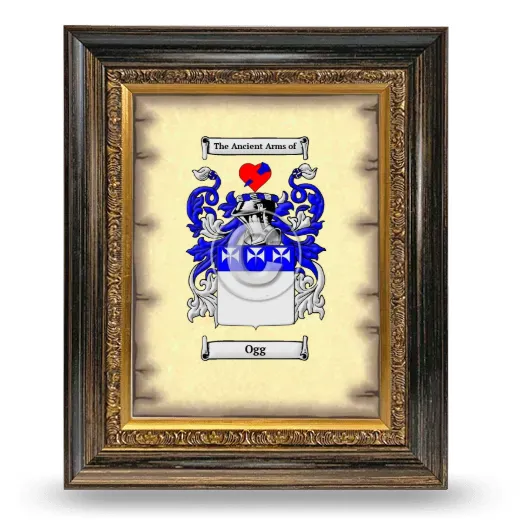 Ogg Coat of Arms Framed - Heirloom