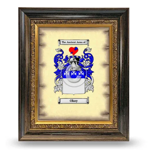 Okay Coat of Arms Framed - Heirloom