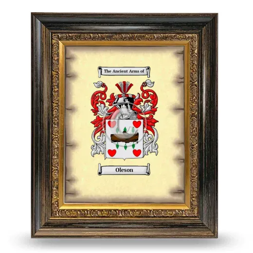 Oleson Coat of Arms Framed - Heirloom